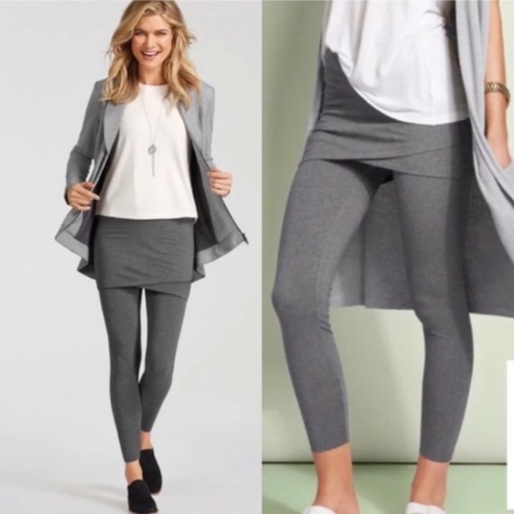 CAbi Dark Gray Skirted Leggings - Large